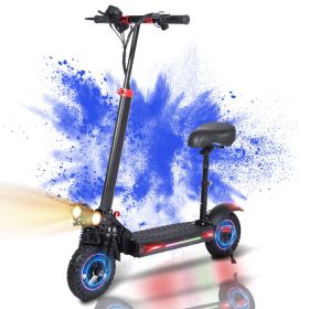 WHOSU 1200W Electric Scooter for Adults with Removable Seat - 27 MPH, 31 Mile Range, 11" Off-Road Tires, 4 Brake System