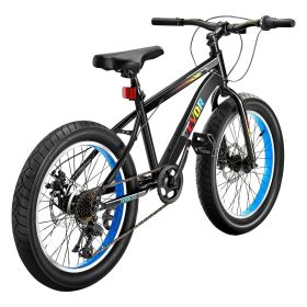 20" Mountain Bike MTB Bicycle Shimano 7 Speed Carbon Steel Dual Disc Brakes
