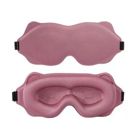 3D Sleeping Mask Block Out Light Soft Padded Sleep Mask For Eyes Slaapmasker Eye Shade Blindfold Sleeping Aid Face Mask Eyepatch (Color: Pink)