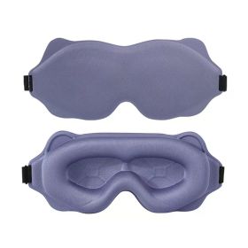 3D Sleeping Mask Block Out Light Soft Padded Sleep Mask For Eyes Slaapmasker Eye Shade Blindfold Sleeping Aid Face Mask Eyepatch (Color: Purple)