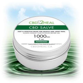 CBD Healing Salve Cream (Dosage: 1000mg, Flavour: Peppermint)