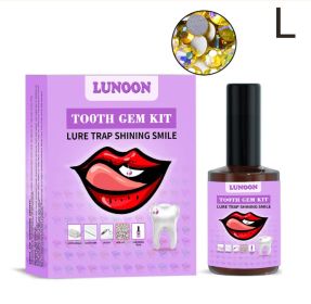 Multicolor Teeth Gem Suit Easy To Disassemble (Color: Champagne)